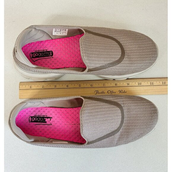 Skechers Go Walk‎ 3 Slip On Sneakers Beige Womens 10 Beige Goga Mat Comfort - Picture 10 of 10